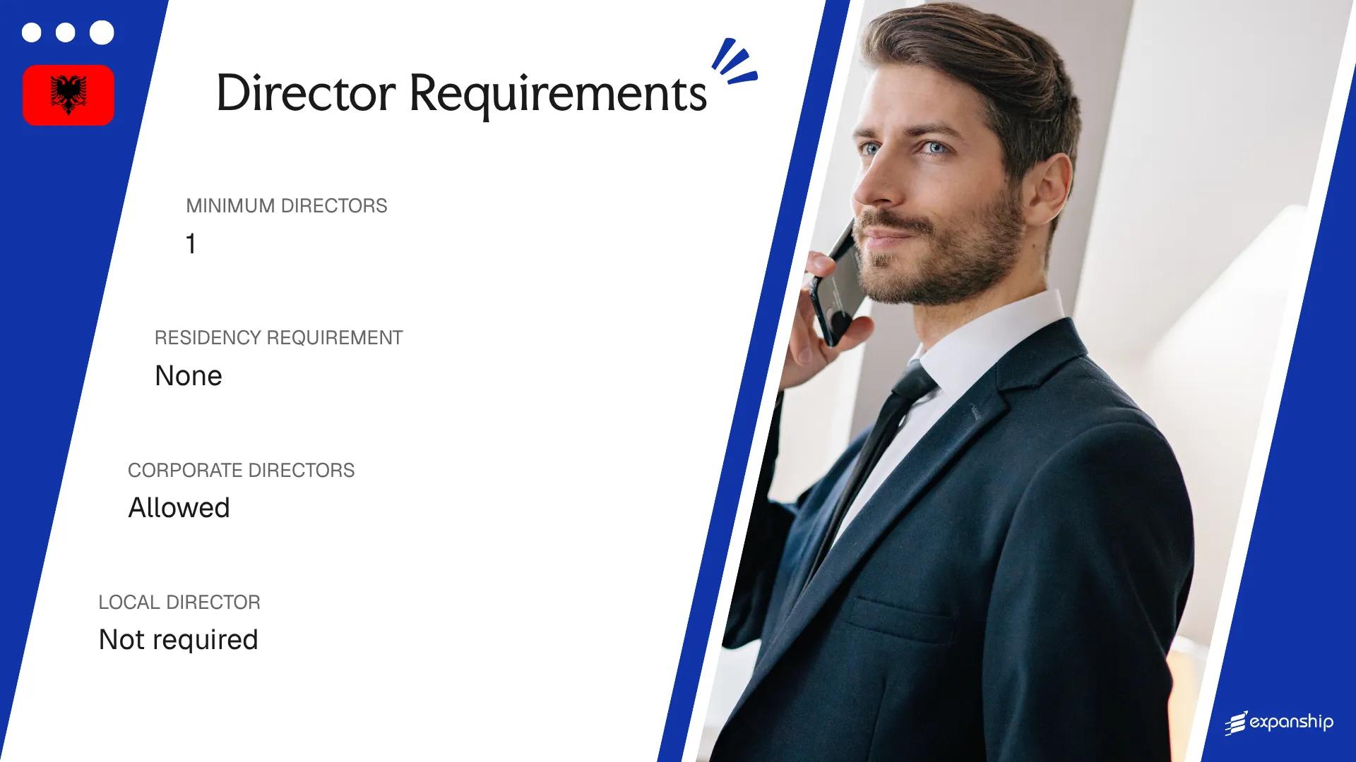 Director Requirements in Albania - key features and requirements