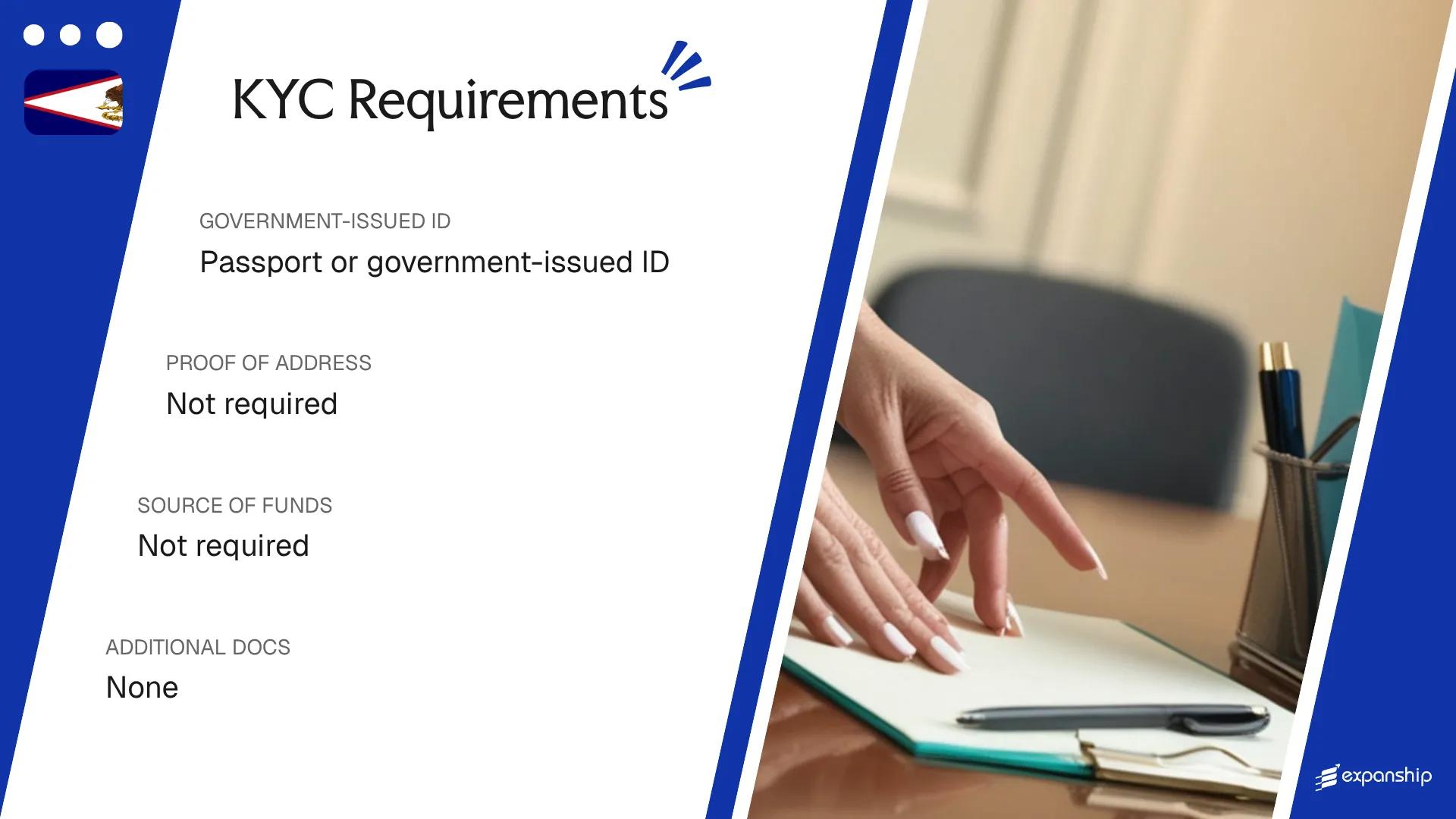 KYC Requirements in American Samoa - key features and requirements