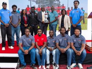 Chipu Players, with government officials at the 15s stakeholders breakfast