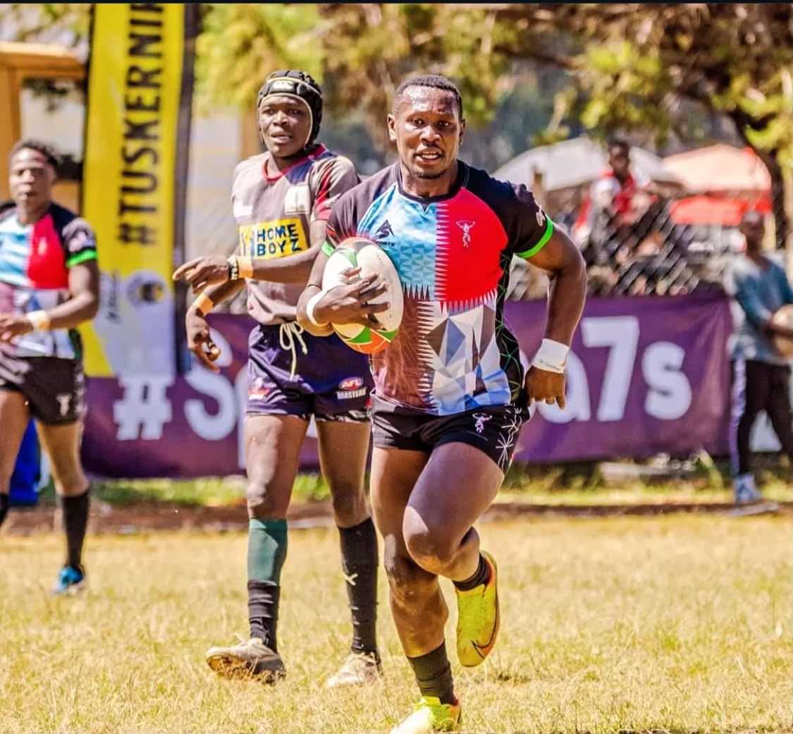 Paul Mutsami in action while still at Kenya Hralequins
