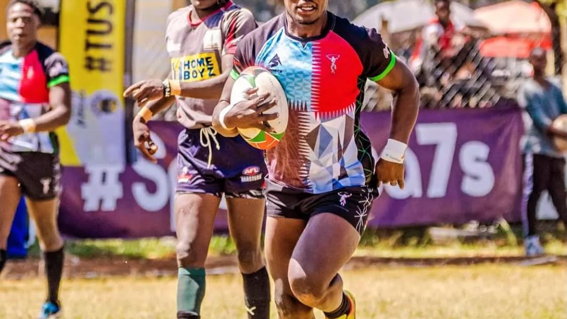Paul Mutsami in action while still at Kenya Hralequins