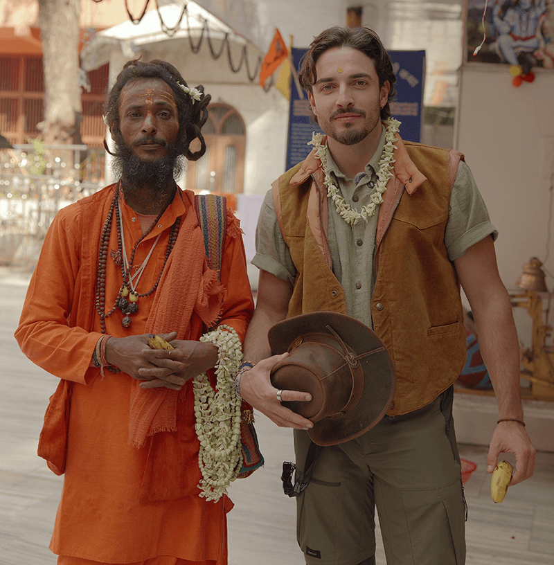 Dr. Treggiari In India con  Baba J