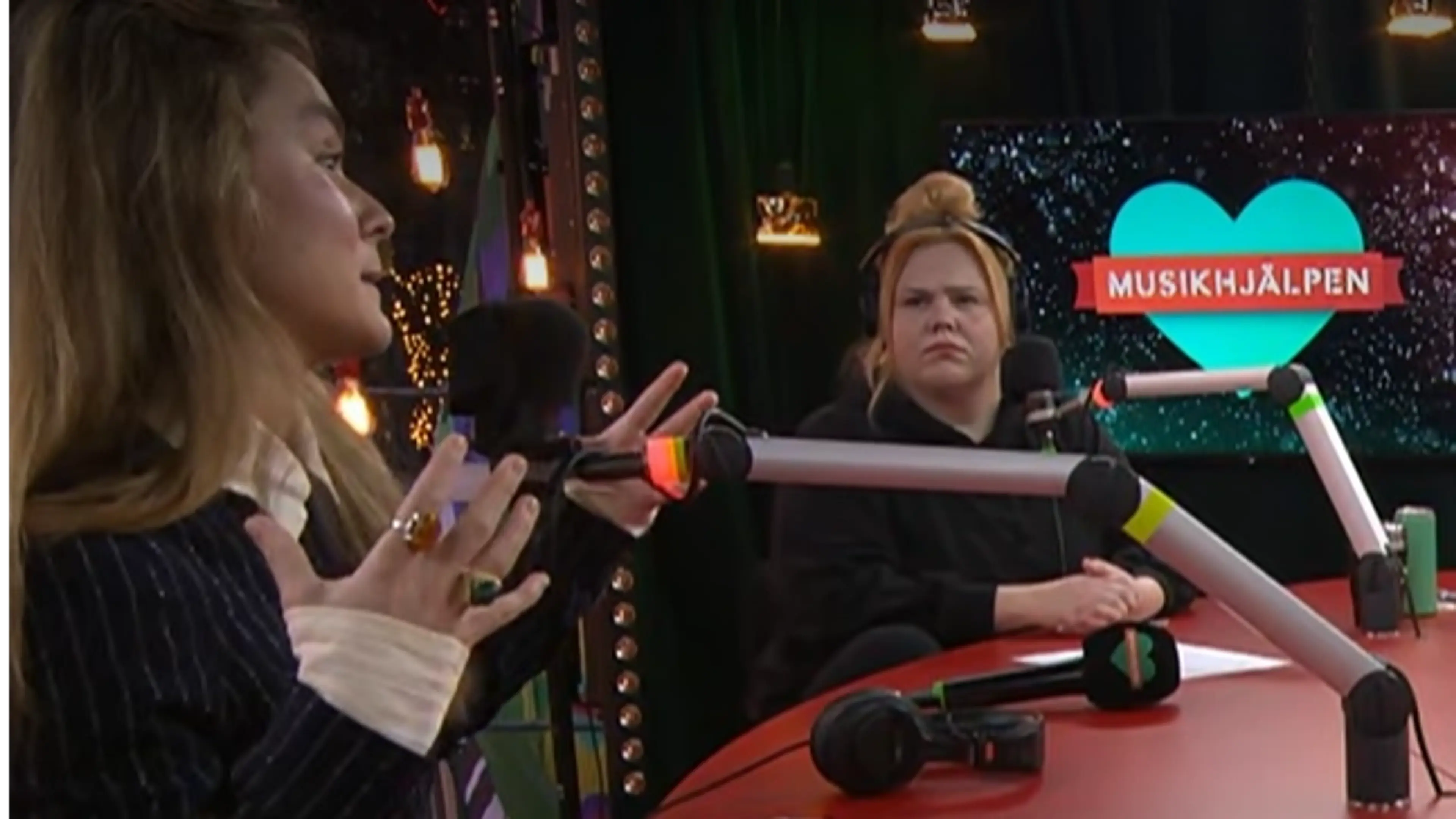 Isabella Olsson i Musikhjälpens studio 2025