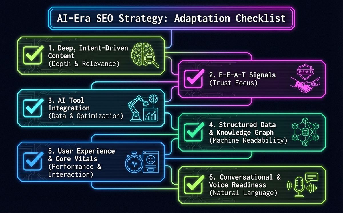 Checklist to evaluate whether your SEO strategy is adapted to the AI era