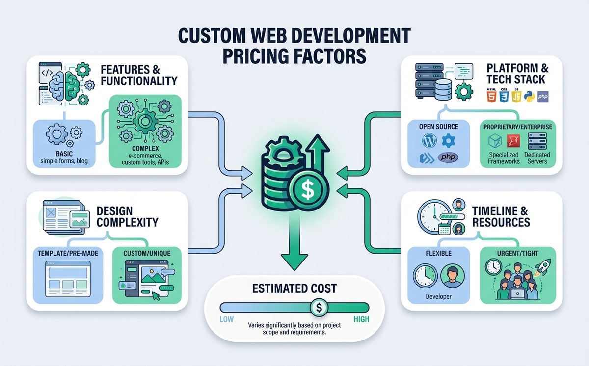Factores que determinan el precio de desarrollo web a medida