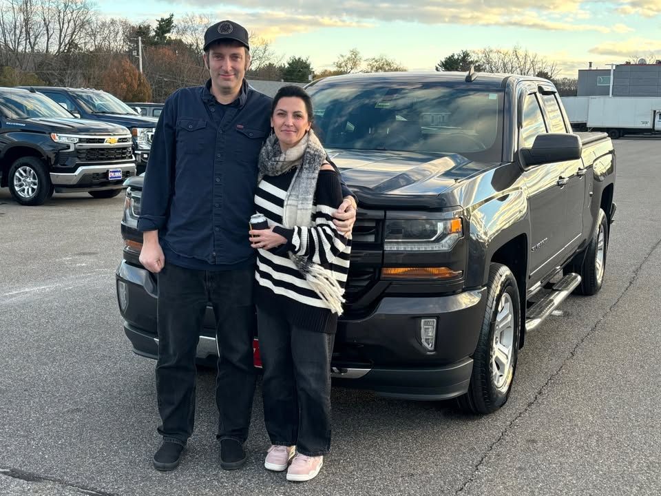 Josh and Catherine with their 2016 Chevrolet Silverado 1500 LT