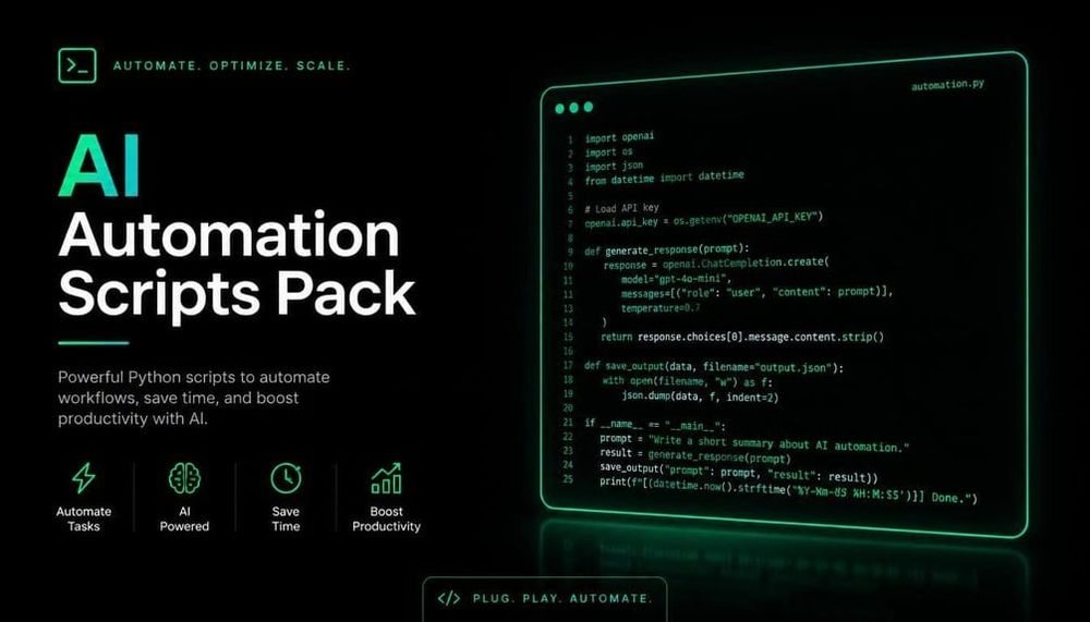 image of AI Automation Scripts Pack - 5 Python Tools Powered by Claude AI