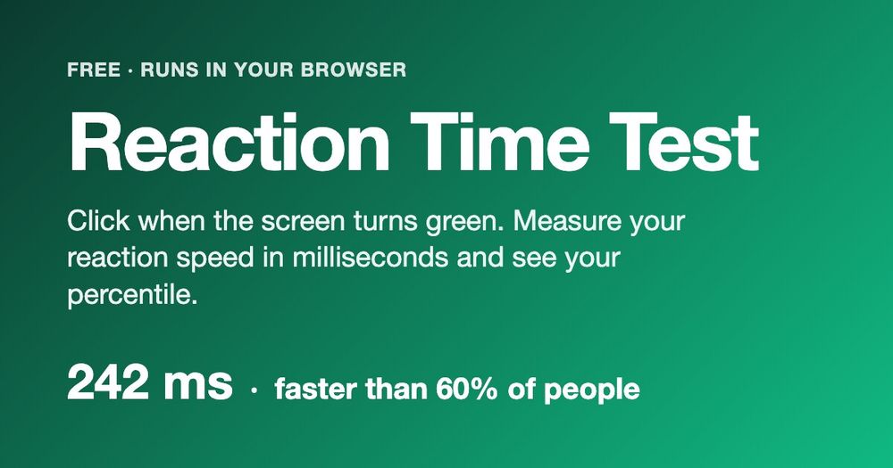 Reaction Time Test Reaction Time Test
