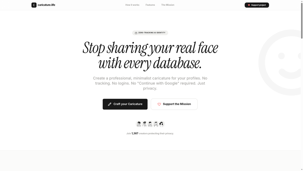 screenshot of caricature.life