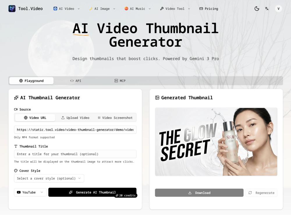 AI Video Thumbnail Generator AI Video Thumbnail Generator