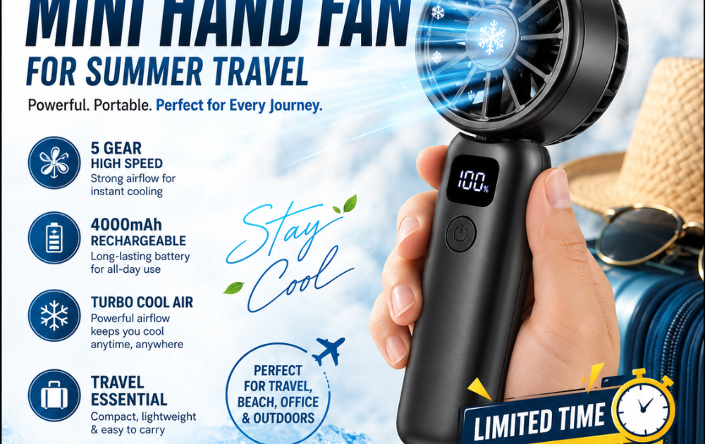 Rechargeable Mini Hand Fan For Summer Travel Rechargeable Mini Hand Fan For Summer Travel