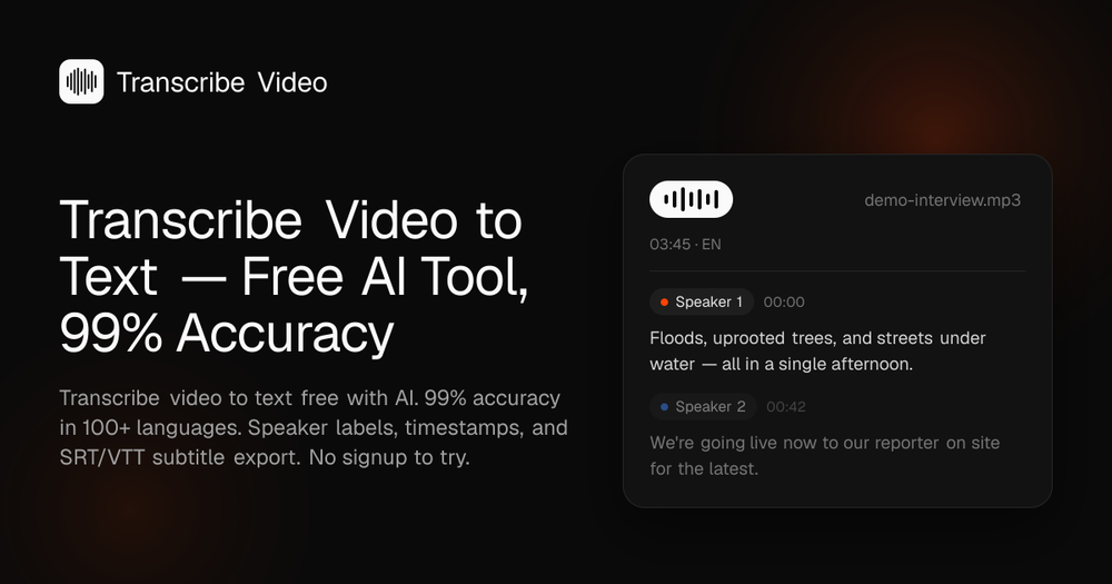 image of Transcribe Video to Text image of Transcribe Video to Text