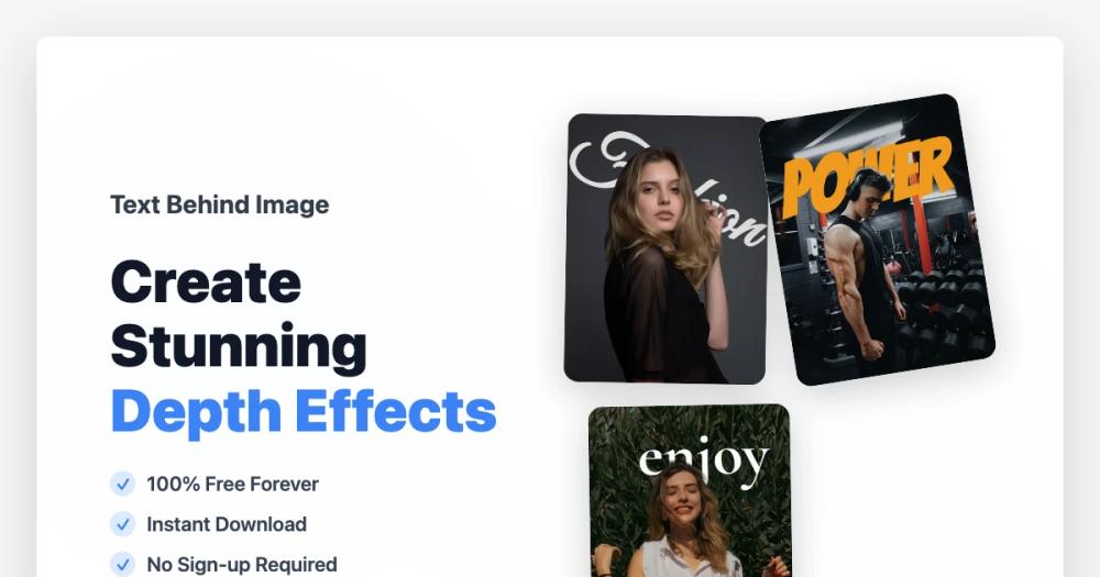 Text Behind Image Text Behind Image