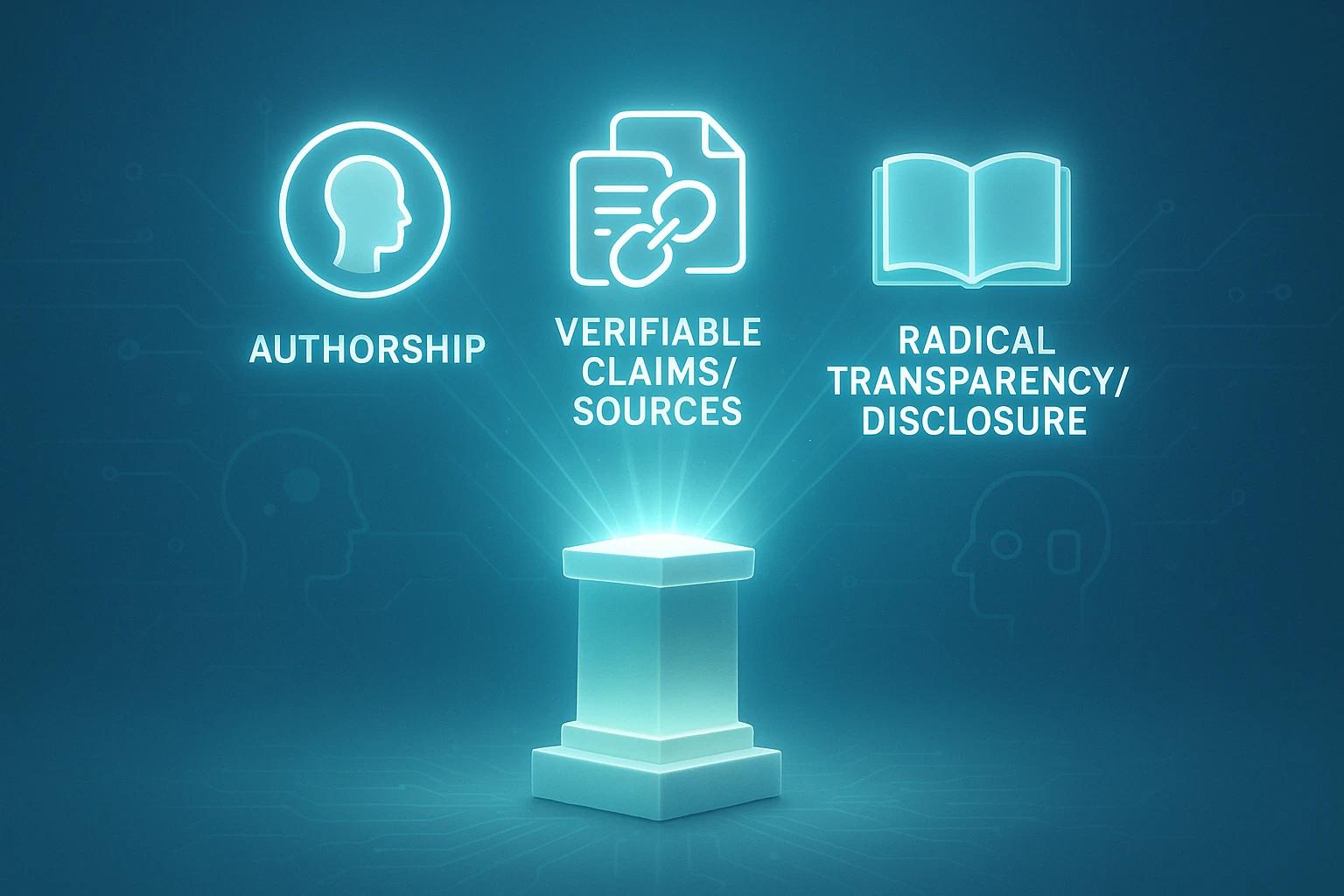 Editorial rules for building trust with authorship and transparency