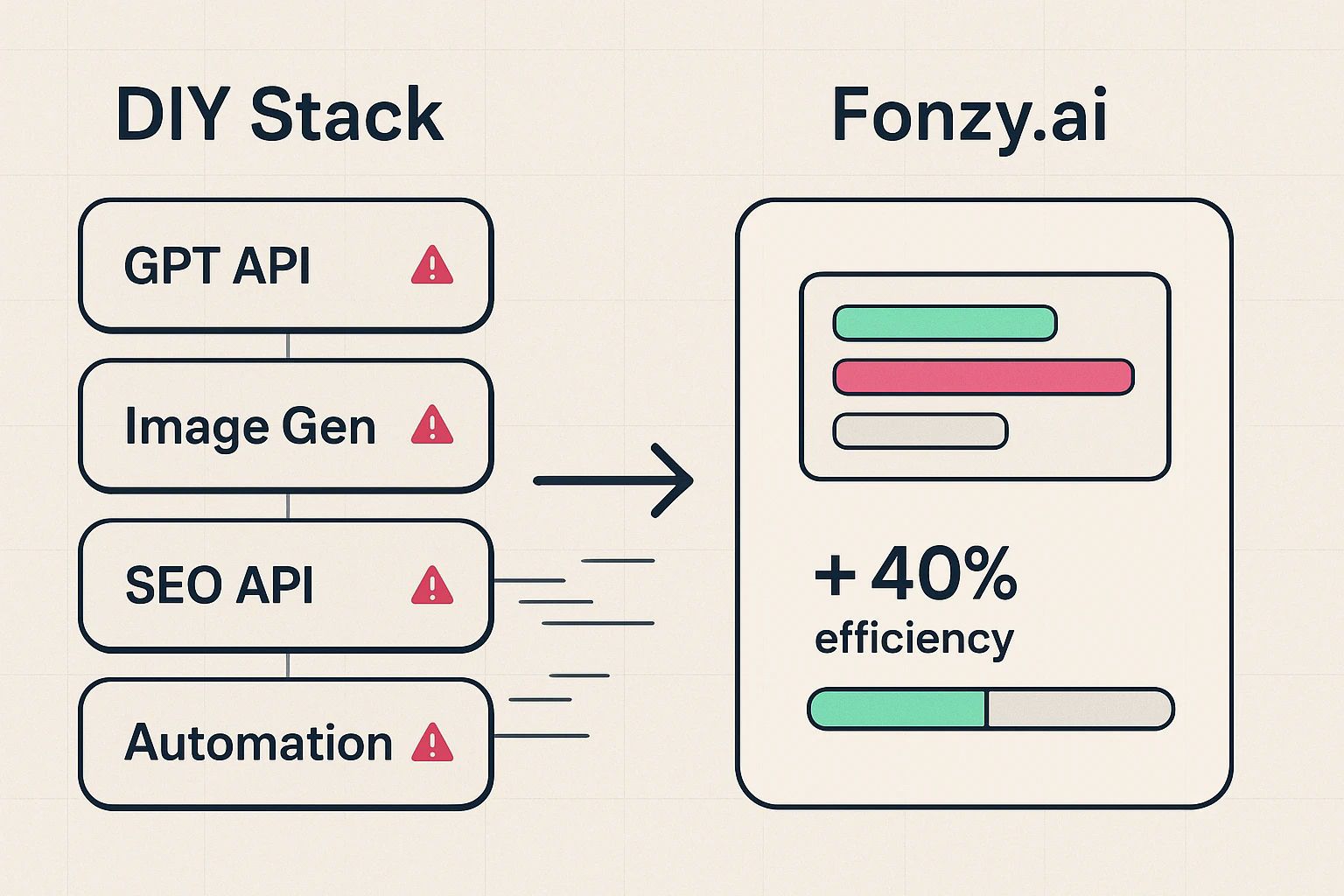 Fonzy.ai vs Building Your Own AI Content Stack Complexity vs Simplicity