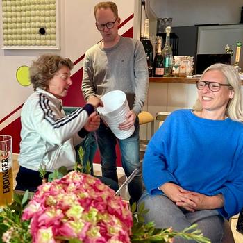 Drei Glücks-Feen am Zug: Petra Barth, Martin Witkowski, Wibke Rolf-Wahlers (v.l.)