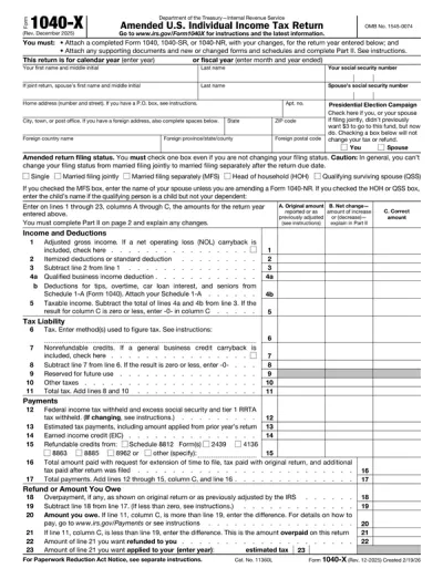 Form 1040-X