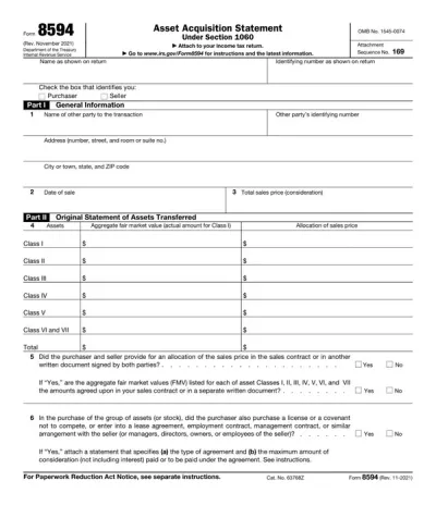 Form 8594