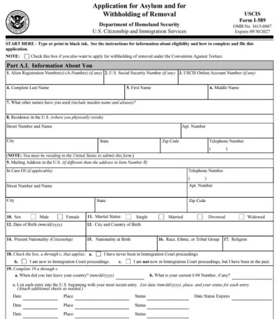 Form I-589