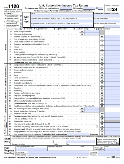 Form 1120
