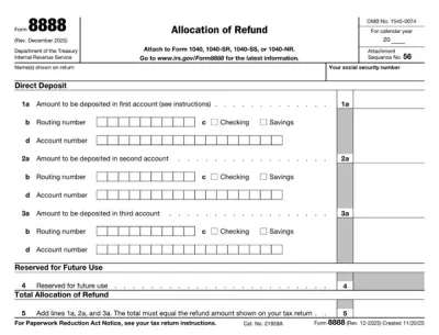 Form 8888