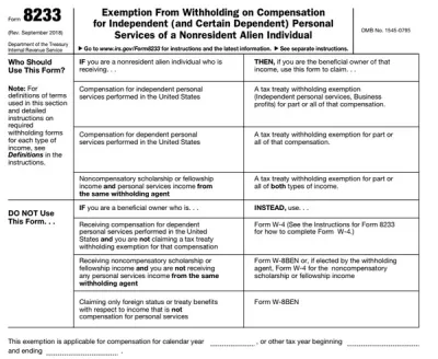 Form 8233