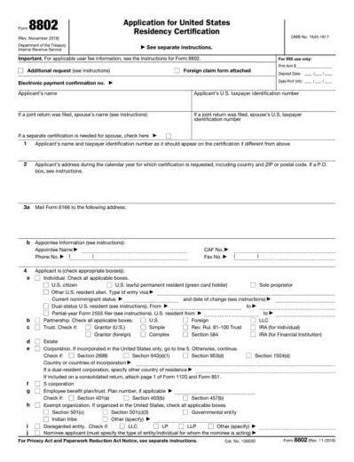 Form 8802