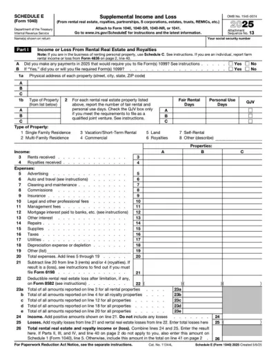 Schedule E (Form 1040)