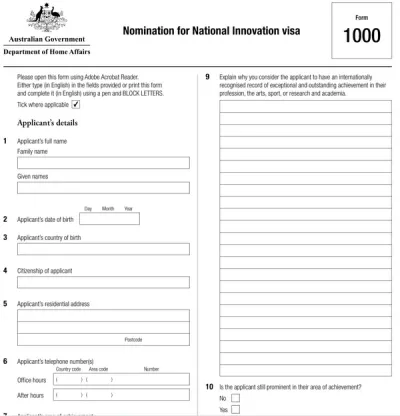 Form 1000