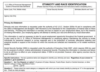SF-181 Form