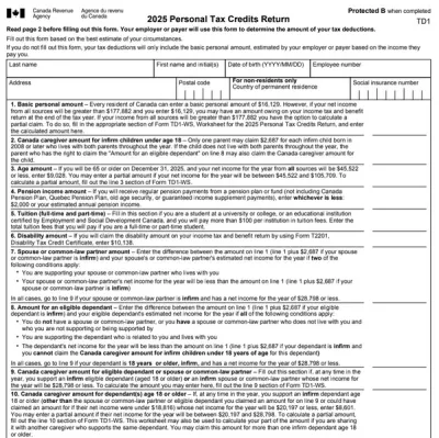 Form TD1