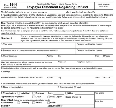 Form 3911