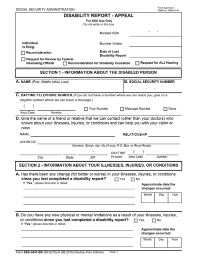 Form SSA-3441