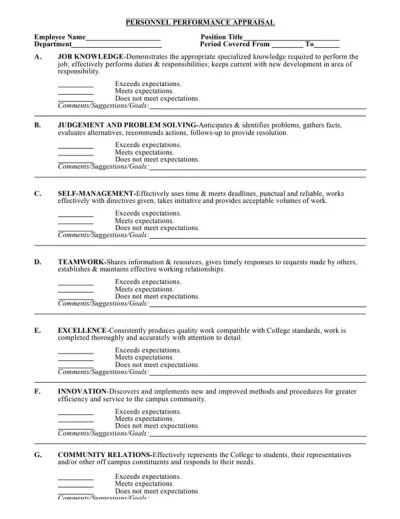 Employee Evaluation Form