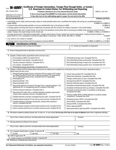 Form W-8IMY