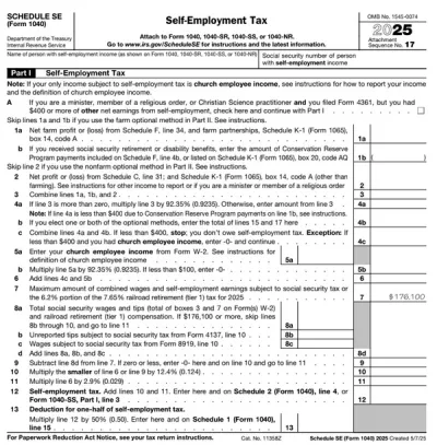Schedule SE (Form 1040)