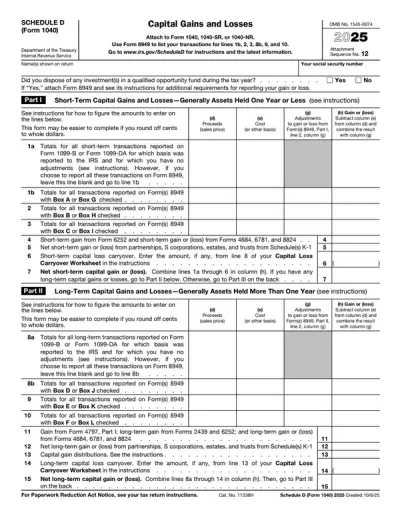 Schedule D (Form 1040)