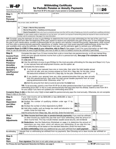 Form W-4P