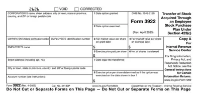 Form 3922