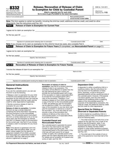 Form 8332