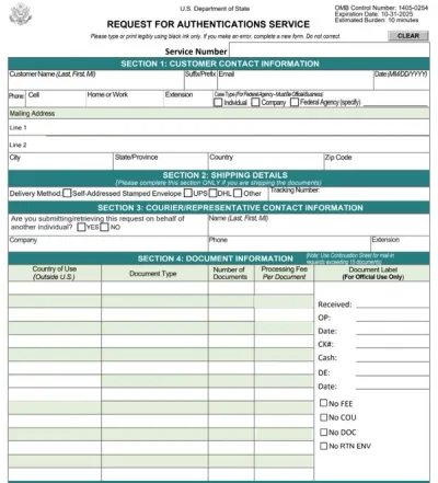 Form DS-4194