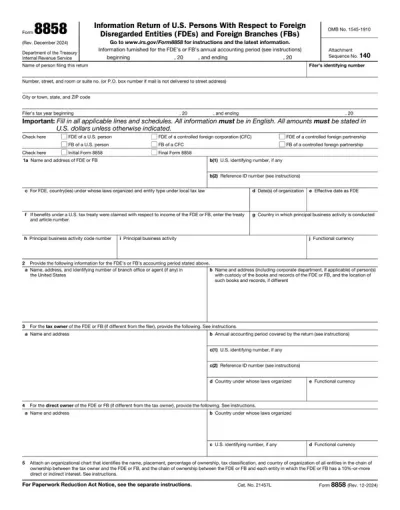 Form 8858