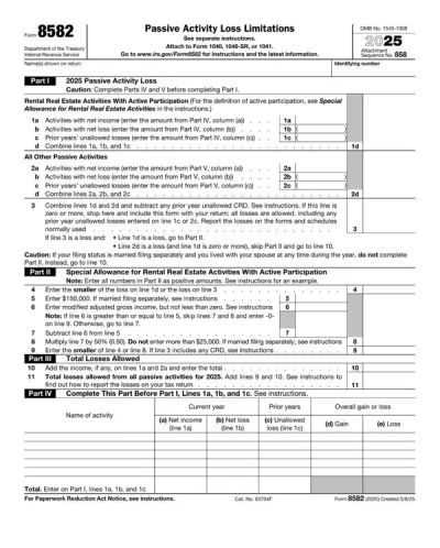 Form 8582