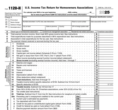 Form 1120-H