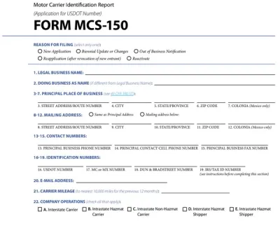 Form MCS-150