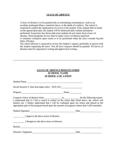 Leave of Absence