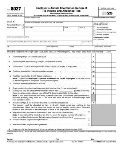 Form 8027