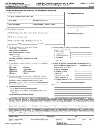 Form I-20