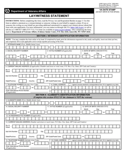 VA Form 21-10210