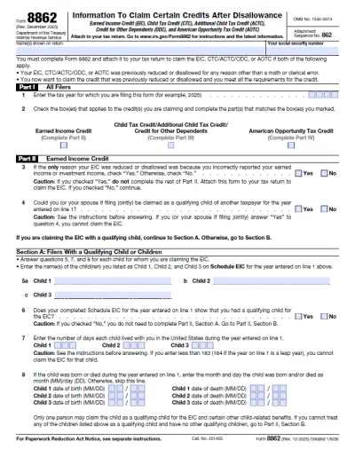Form 8862